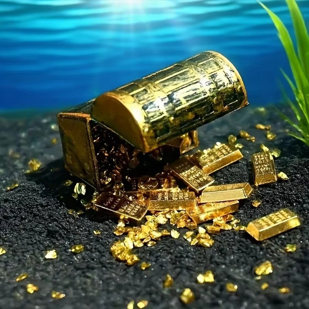 1Set Fun Mini Pirate Treasure  - Aquarium Plants Live 评论和价格