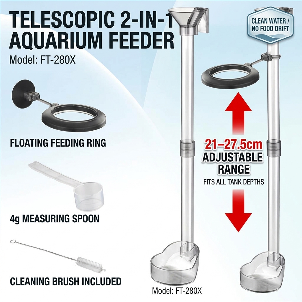 Acrylic Telescopic Fish Feeder - Aquarium Fertilizer 评论和价格