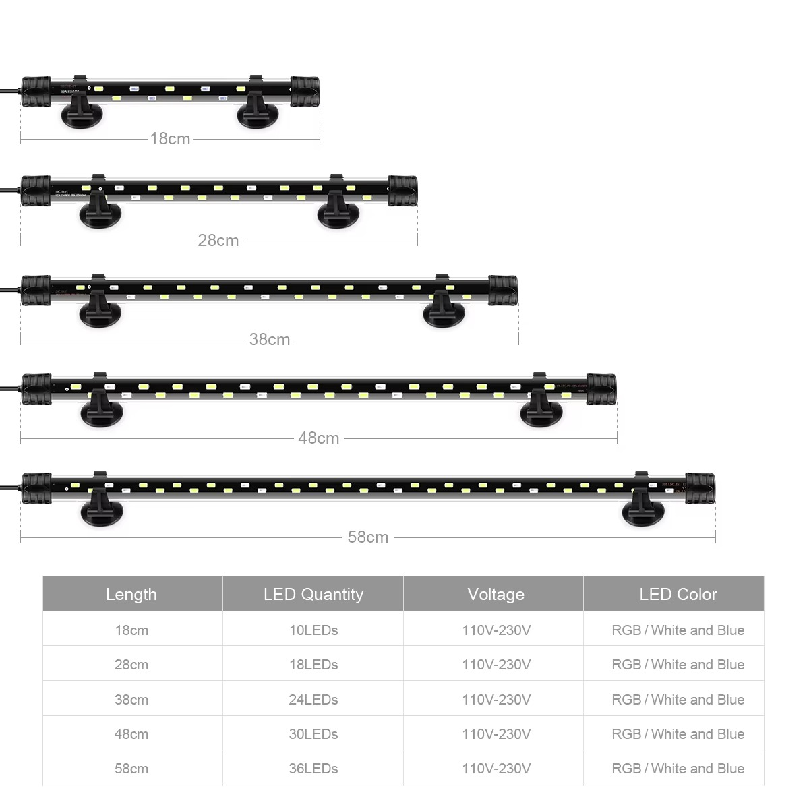 220V Strip Aquarium Light LED  - Aquarium Plant Substrate 评论和价格
