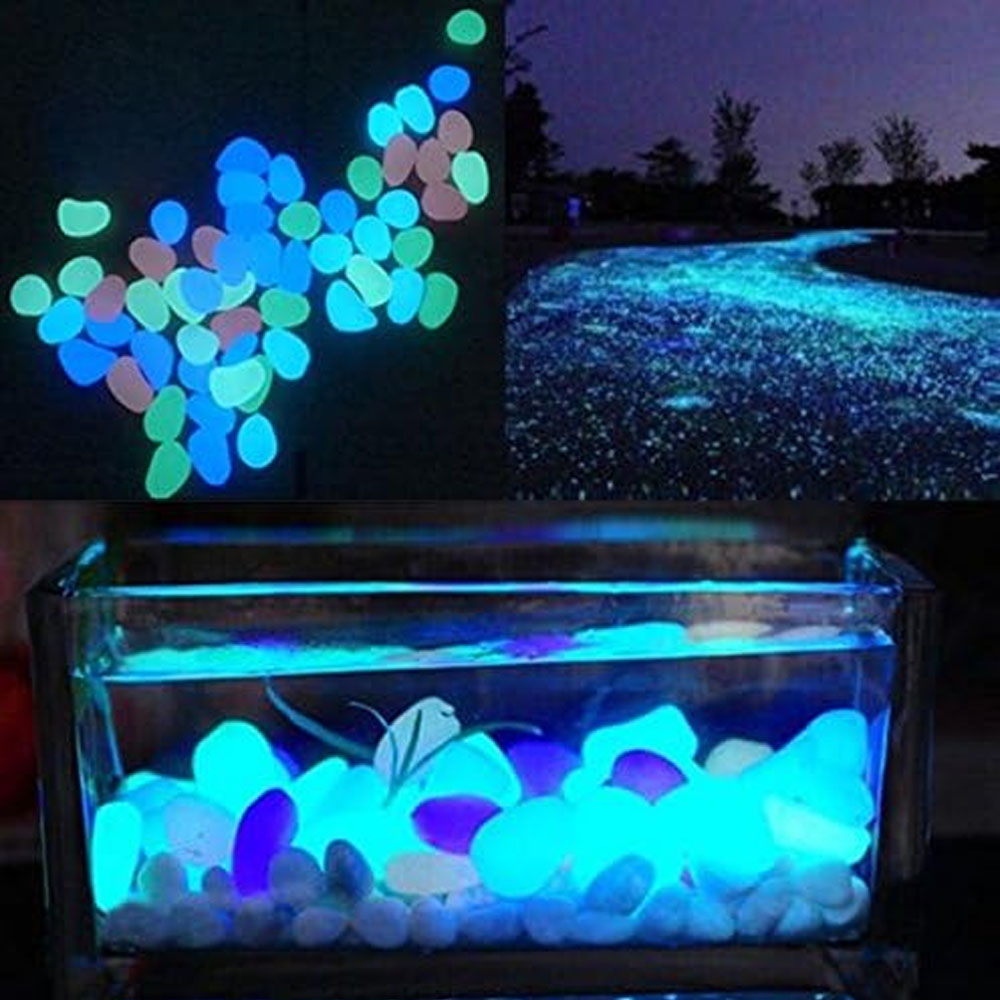 Fish Tank Rocks Glow Blue Pebb - Plant Aquarium Pot 评论和价格