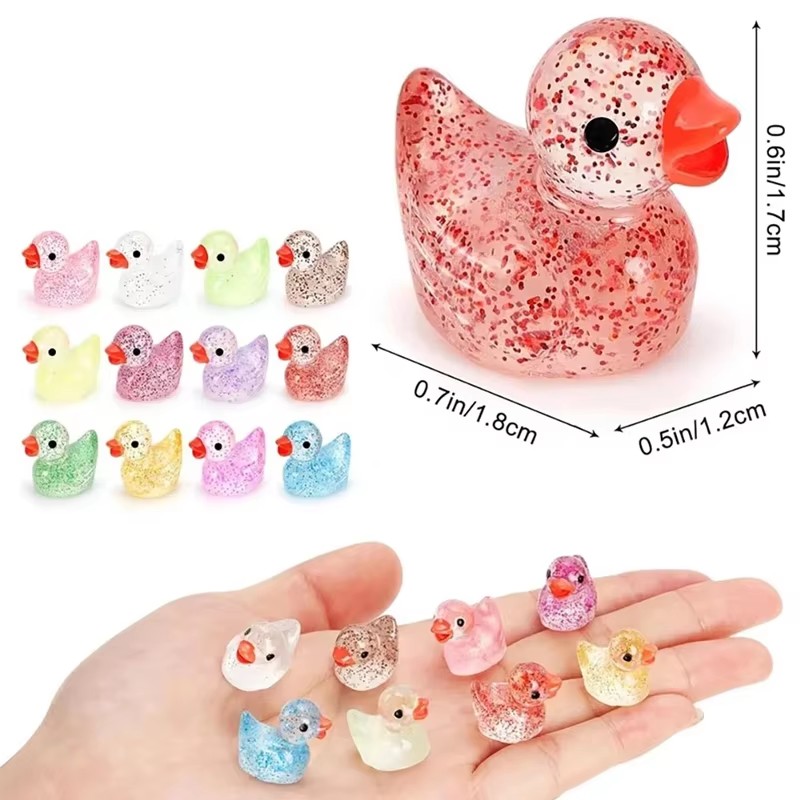 ~ Miniature Resin Duck with Pu - Plant Aquarium Pot 评论和价格